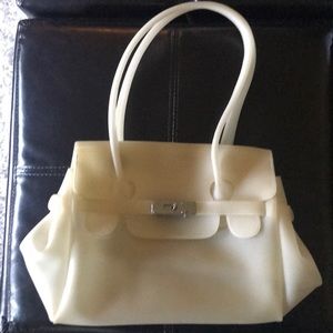 Vintage 90’s Matte PVC milky white bag